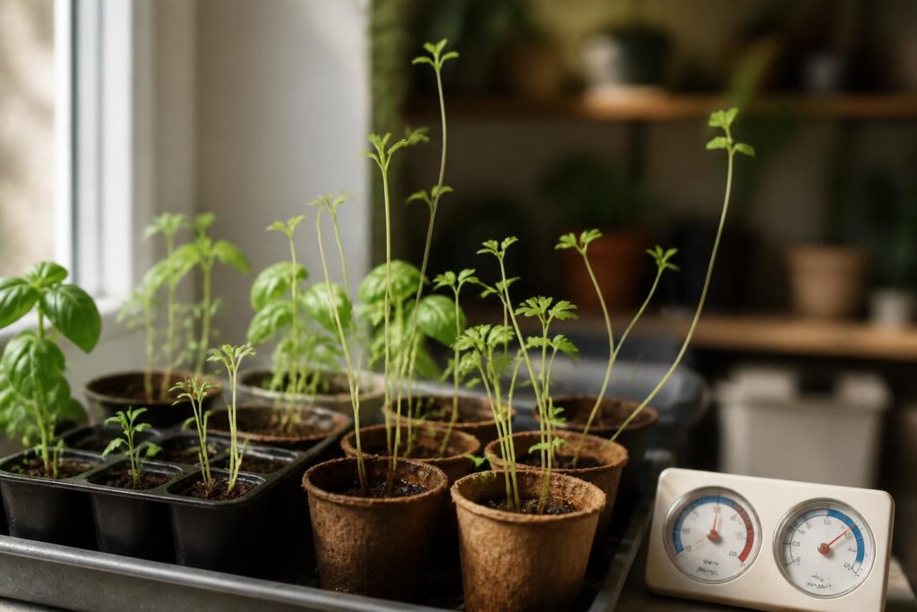 découvrez pourquoi vos semis d'aromatiques filent et apprenez à éviter ce problème pour réussir de belles plantations aromatiques chez vous.