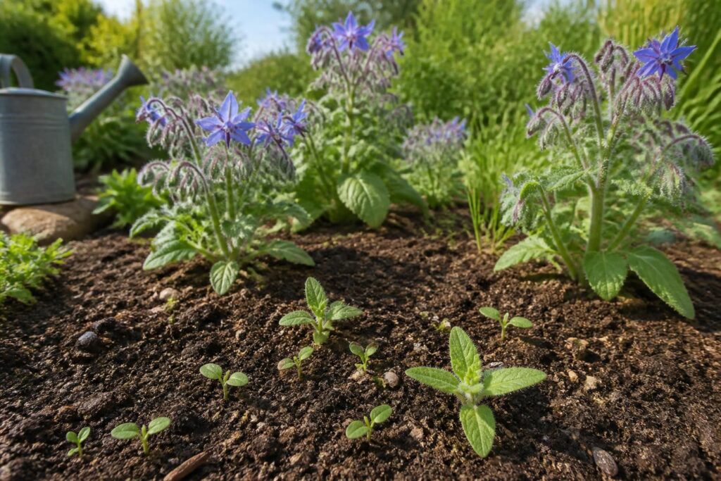 découvrez comment semer la bourrache et profiter de son ressemis spontané pour un jardin naturel et fleuri toute l'année.